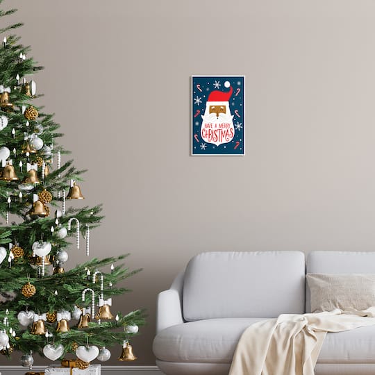 Stupell Industries Have Merry Christmas Patterned Santa Wall Plaque Art